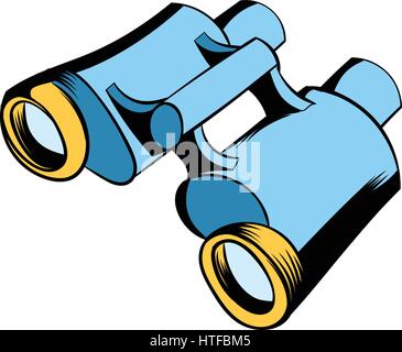 Binoculars icon in cartoon style Stock Vector Art & Illustration