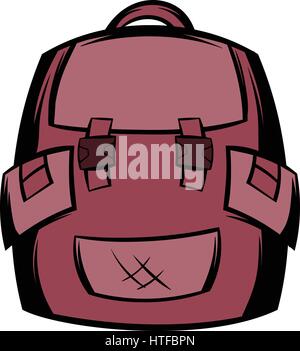 Backpack school icon cartoon Stock Vector