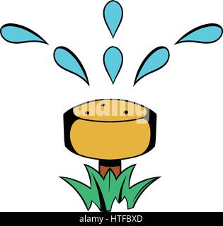 Irrigation hose icon cartoon Stock Vector