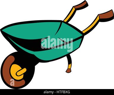 Gardening wheelbarrow icon cartoon Stock Vector