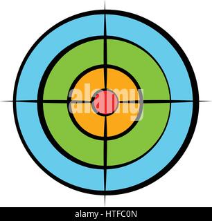 Target with paintball ball icon cartoon Stock Vector
