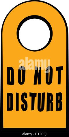 Label do not disturb icon cartoon Stock Vector