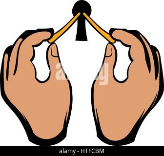 Picks in the lock icon cartoon Stock Vector