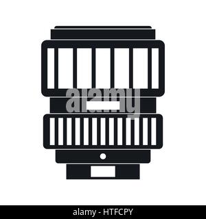 Camera zoom lens icon, simple style Stock Vector