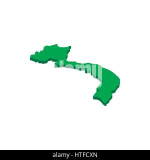 Vietnam map icon, isometric 3d style  Stock Vector