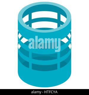 Recycle bin icon, isometric 3d style Stock Vector