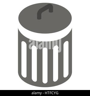 Trash can icon, isometric 3d style  Stock Vector