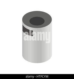 Outdoor bin icon, isometric 3d style  Stock Vector