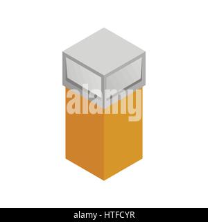 Recycle bin icon, isometric 3d style Stock Vector