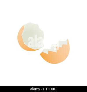 Eggshell icon, isometric 3d style Stock Vector