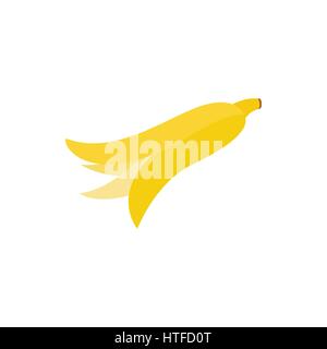 Banana peel icon, isometric 3d style Stock Vector