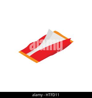 Used plastic packaging icon, isometric 3d style  Stock Vector