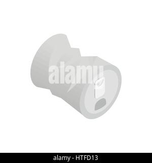 Crumpled empty soda or beer can icon Stock Vector
