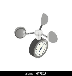 Anemometer icon, isometric 3d style Stock Vector