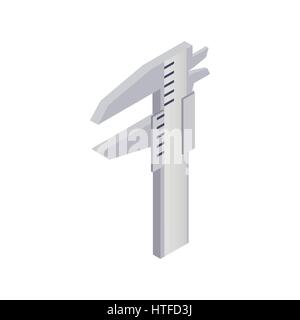 Calipers icon, isometric 3d style  Stock Vector