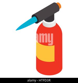 Blowtorch icon, isometric 3d style Stock Vector