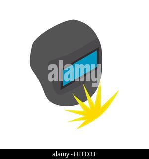 Welding mask icon, isometric 3d style Stock Vector