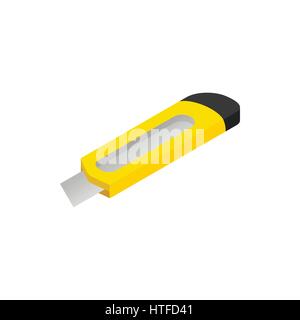 Construction utility knife icon isometric 3d style Stock Vector
