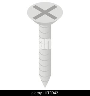 Screw icon, isometric 3d style Stock Vector