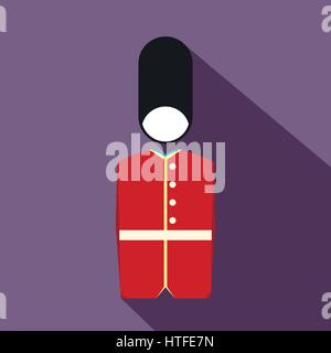 A Royal Guard icon, flat style Stock Vector