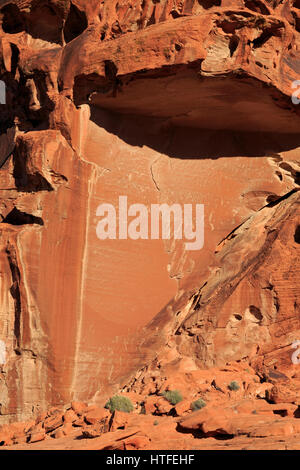 Atlatl Rock Campground, Valley of Fire State Park, Overton, Nevada, USA Stock Photo