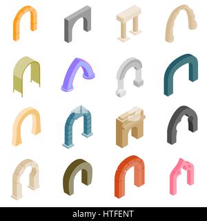Arch set icons Stock Vector