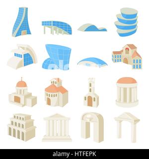 Architecture set icons Stock Vector