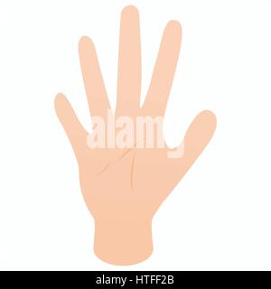 Five fingers of hand icon, isometric 3d style Stock Vector
