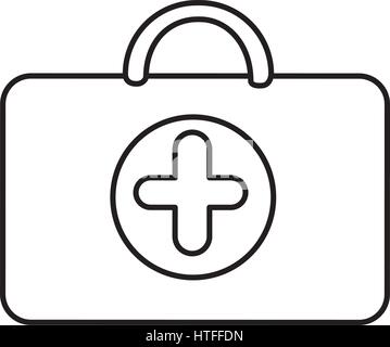 red suitcase healthcare with blue hospital symbol Stock Vector Art ...