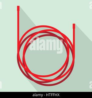 Cable icon, flat style Stock Vector