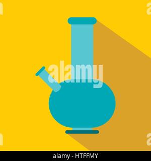 Bong for smoking icon, flat style  Stock Vector