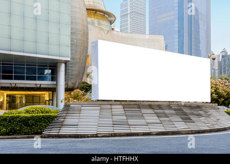 Blank billboard metropolitan city streets Stock Photo