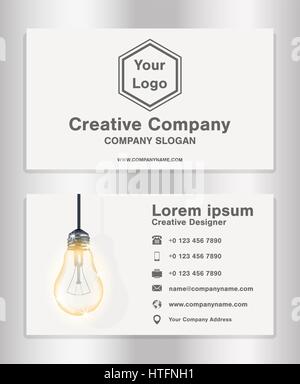 simple creative theme business name card template for creative designer Stock Vector