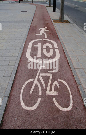 Bicycle route number and cycling lane road sign, large detailed ...
