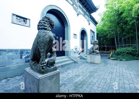 Beijing's Chinese temple and the patron saint of stone lions Stock Photo