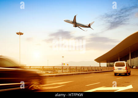 the scene of T3 airport building in beijing china. Stock Photo