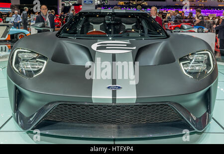 GENEVA, SWITZERLAND - MARCH 8, 2017:  Ford stand at the Geneva International Motor Show Stock Photo