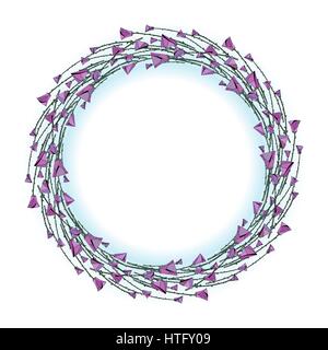 Abstract stylized roses frame. Vector flowers background. Floral decorative background. Stock Vector