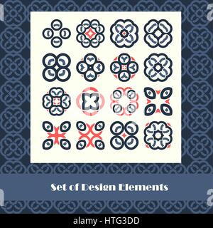 Set of design elements. Vector illustration. Abstract shape template. Creative branding simple signs collection. Circles infinity identity. Suits for  Stock Vector