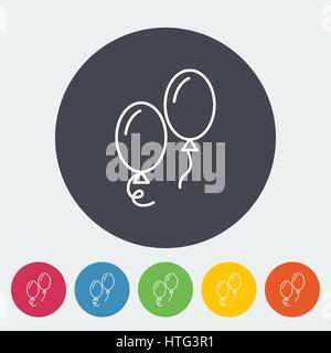 Ballon icon. Thin line flat vector related icon for web and mobile applications. It can be used as - logo, pictogram, icon, infographic element. Vecto Stock Vector