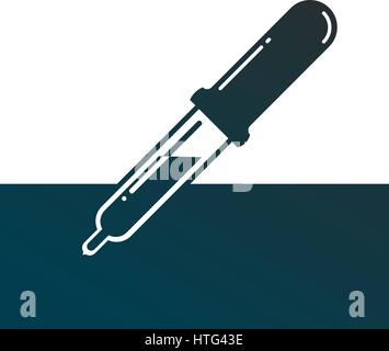 Take the sample by pipette. Vector icon Stock Vector