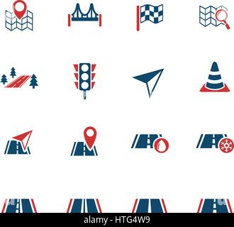 road sign web icons for user interface design Stock Vector