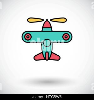 Airplane toy icon. Flat vector related icon for web and mobile applications. It can be used as - logo, pictogram, icon, infographic element. Vector Il Stock Vector