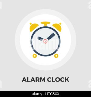 Alarm clock icon vector. Flat icon isolated on the white background. Editable EPS file. Vector illustration. Stock Vector