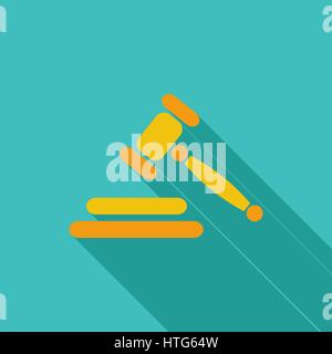 Auction flat icon Stock Vector