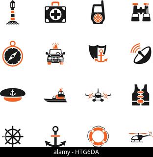 coastguard web icons for user interface design Stock Vector