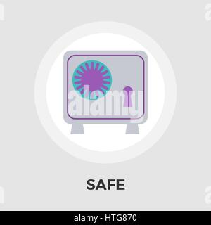 Bank safe icon vector. Flat icon isolated on the white background. Editable EPS file. Vector illustration. Stock Vector