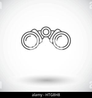 Binoculars. Single flat icon on white background. Vector illustration. Stock Vector