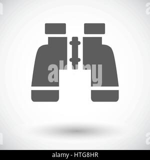 Binoculars. Single flat icon on white background. Vector illustration. Stock Vector