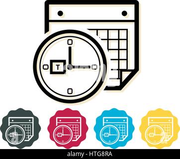 Calendar Organizer Icon Illustration as EPS 10 File Stock Vector